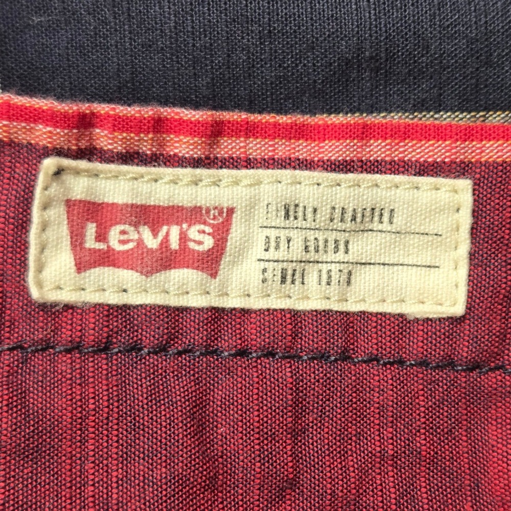 Levis Button Down Shirt Mens XXL Red Black Plaid 3LDLW1551 Excellent Long Sleeve - Picture 11 of 16